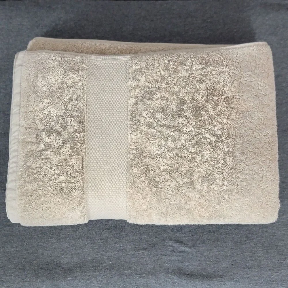 Boll & Branch Bath Towel Beige 100% Organic Cotton Spa Luxury 30
